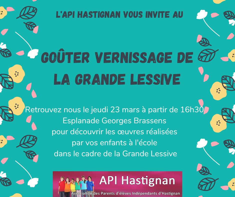 La Grande Lessive API Hastignan, Association des Parents Indépendants